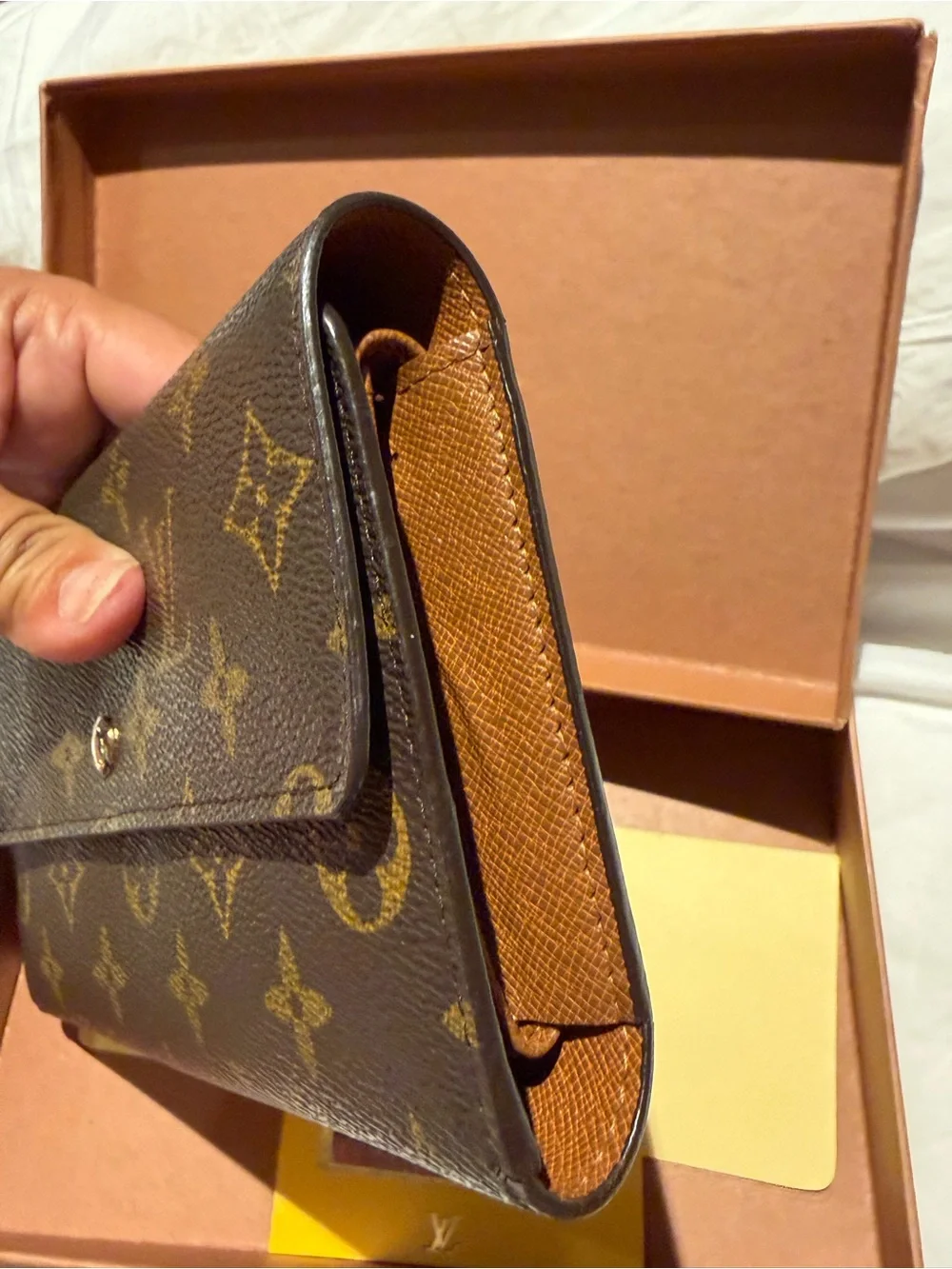 Louis Vuitton Monogram Canvas Wallet in Brown and Gold